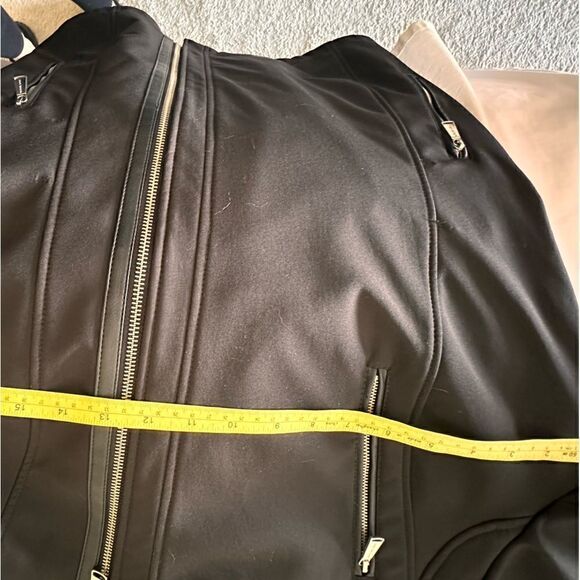 MICHAEL Michael Kors jacket black S multi zips hood assemetrical elegant. - Picture 13 of 16